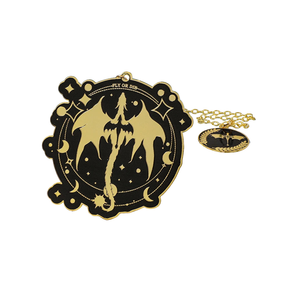 Metal Hanging Bookmark of Fourth Wing Dragons