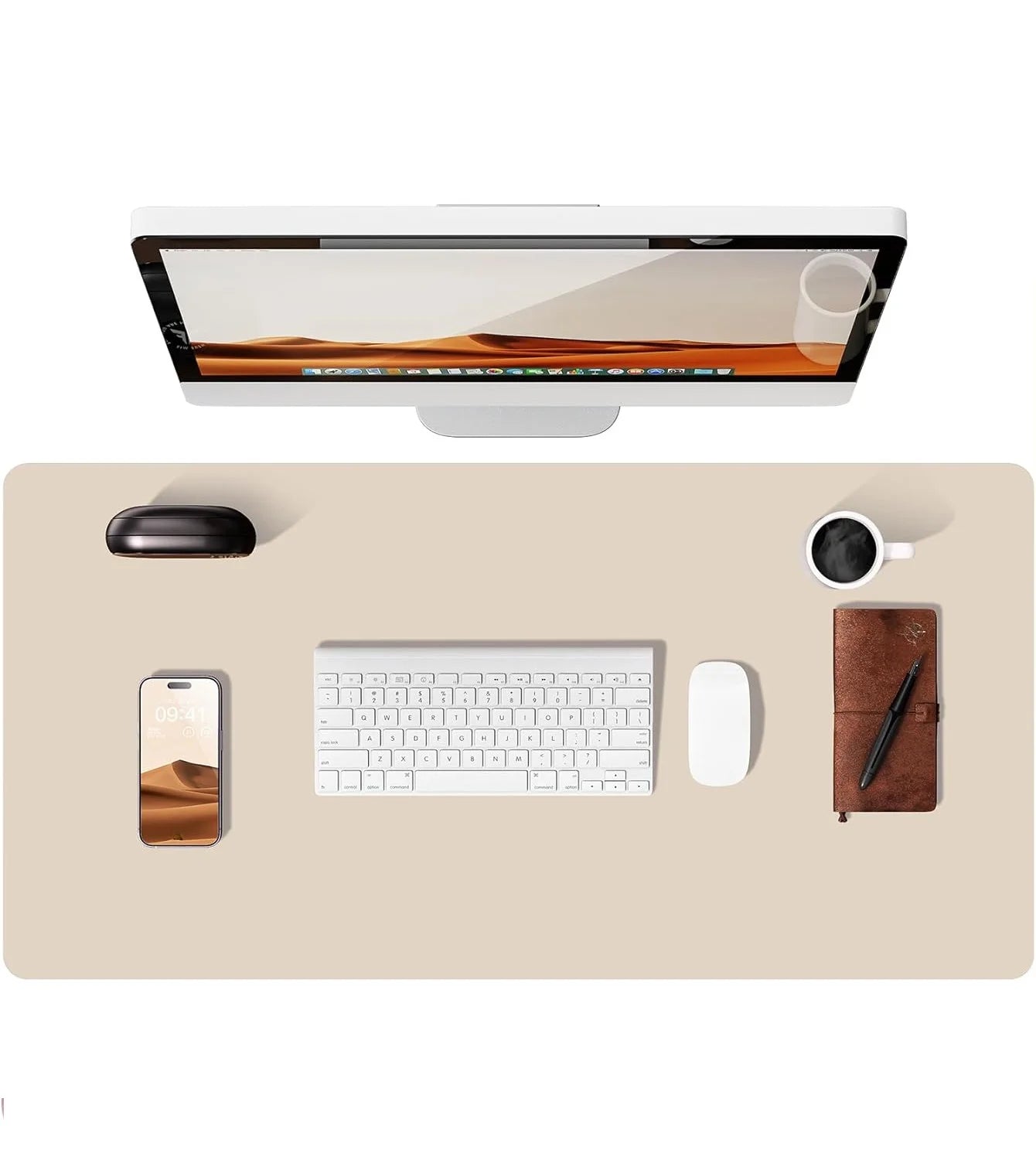 Large Colourful PU Leather Office Desk Mat