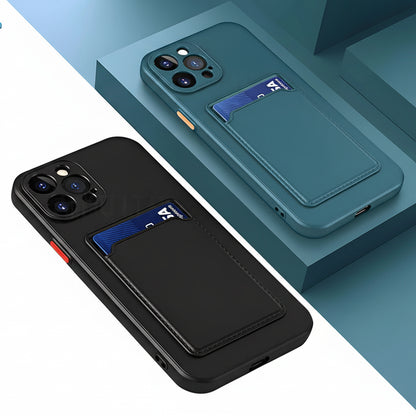 Luxury Soft Silicone Wallet Phone Case (for iPhone)