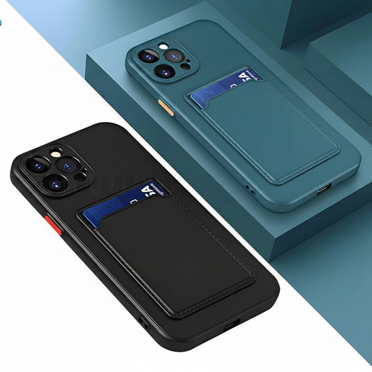 Luxury Soft Silicone Wallet Phone Case (for iPhone)