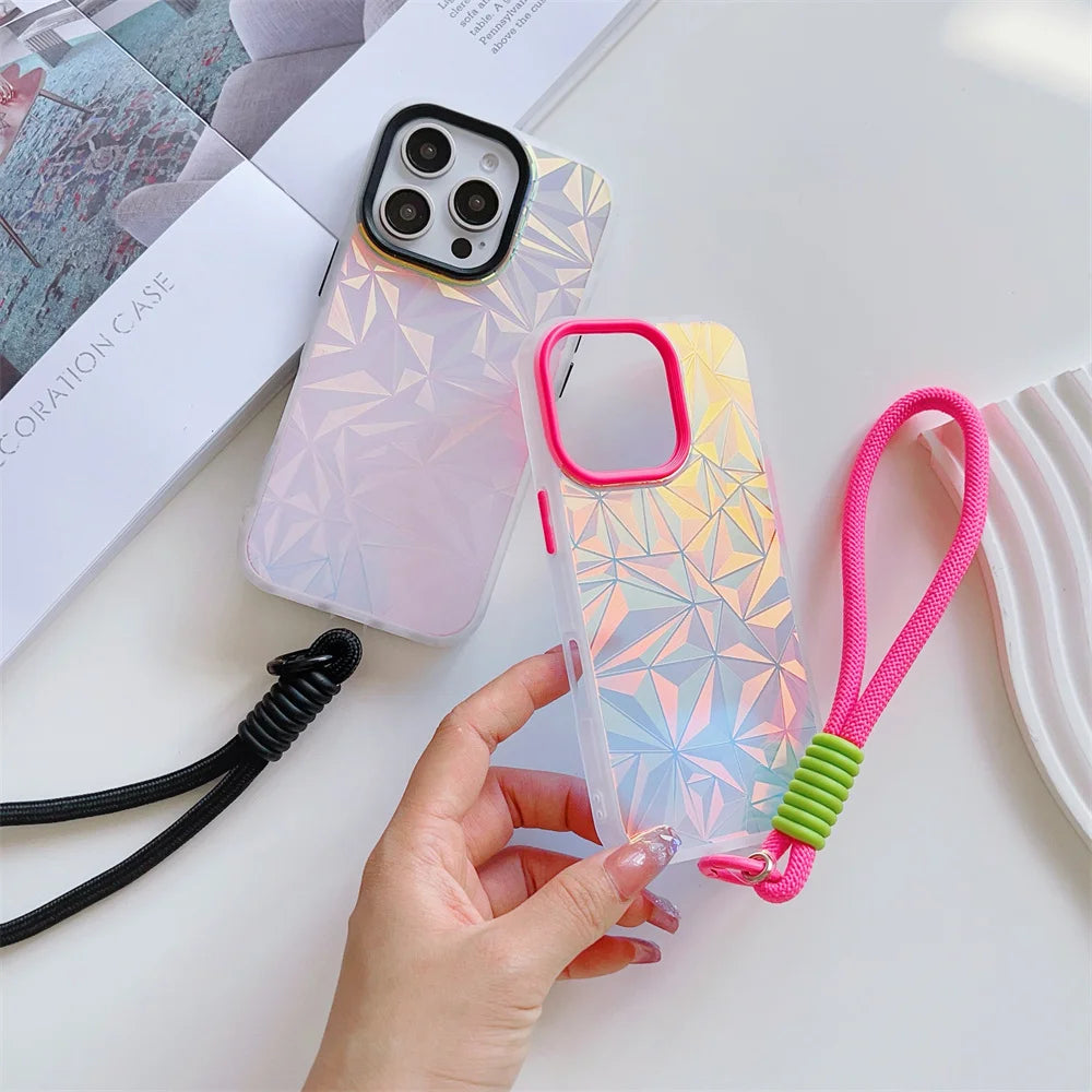 Colourful Laser Diamond iPhone Case