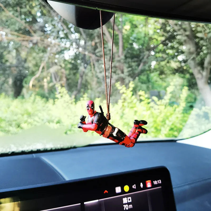 Deadpool Action Figure Car Mirror Accessory