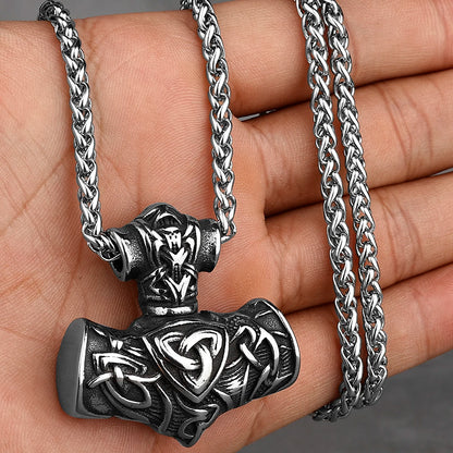 Nordic Viking Thor's Hammer Stainless Steel Necklace
