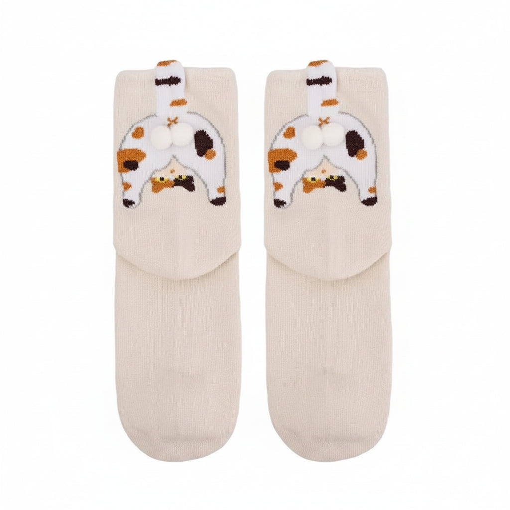 Cat Balls Funny Novelty Adult Socks