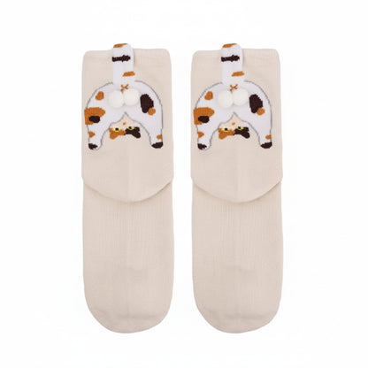 Cat Balls Funny Novelty Adult Socks