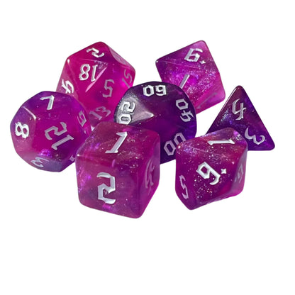 7 Piece Resin Dice Sets - Colourful