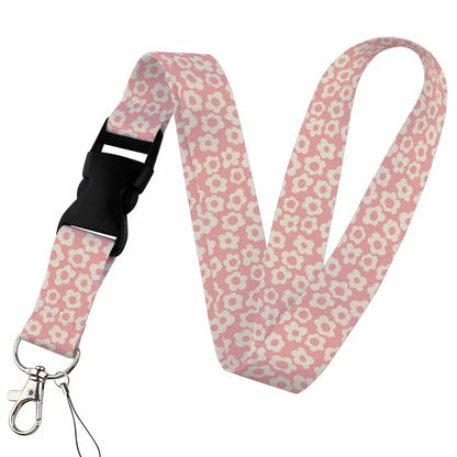 Beautiful Floral Work or School Lanyards