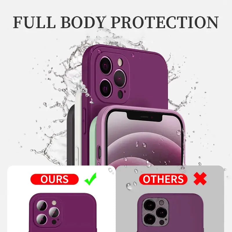Soft Silicone Shockproof iPhone Case - Dark Purple