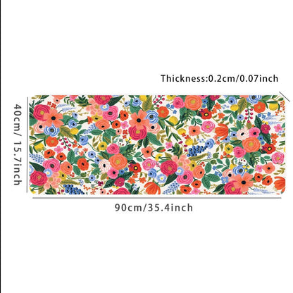 Large Colourful Floral Desk Mat