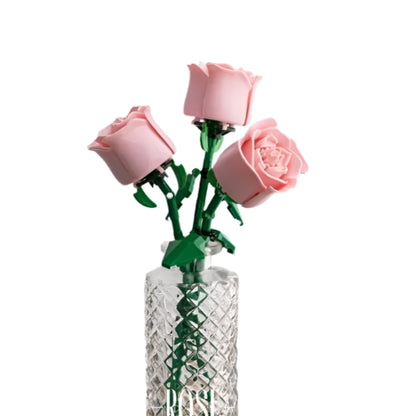 Eternal Flower Rose Building Block Set (LEGO compatible)