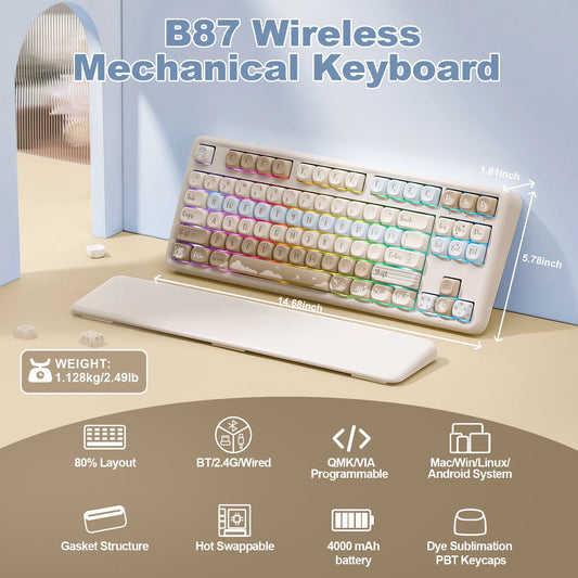 YUNZII B87 Butter Mechanical Gaming Keyboard