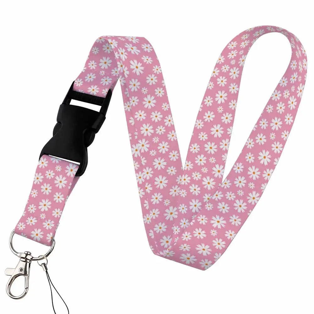 Beautiful Floral Work or School Lanyards