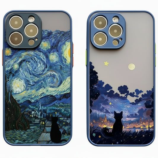 Black Cat Artistic Night Phone Case (for iPhone)