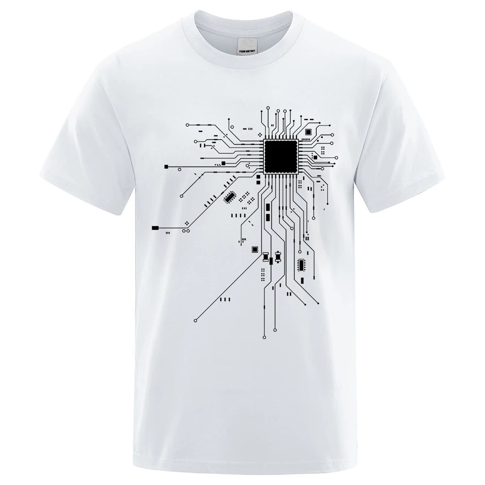 CPU Circuit Board Graphic T-Shirt – Unisex Cotton Tee