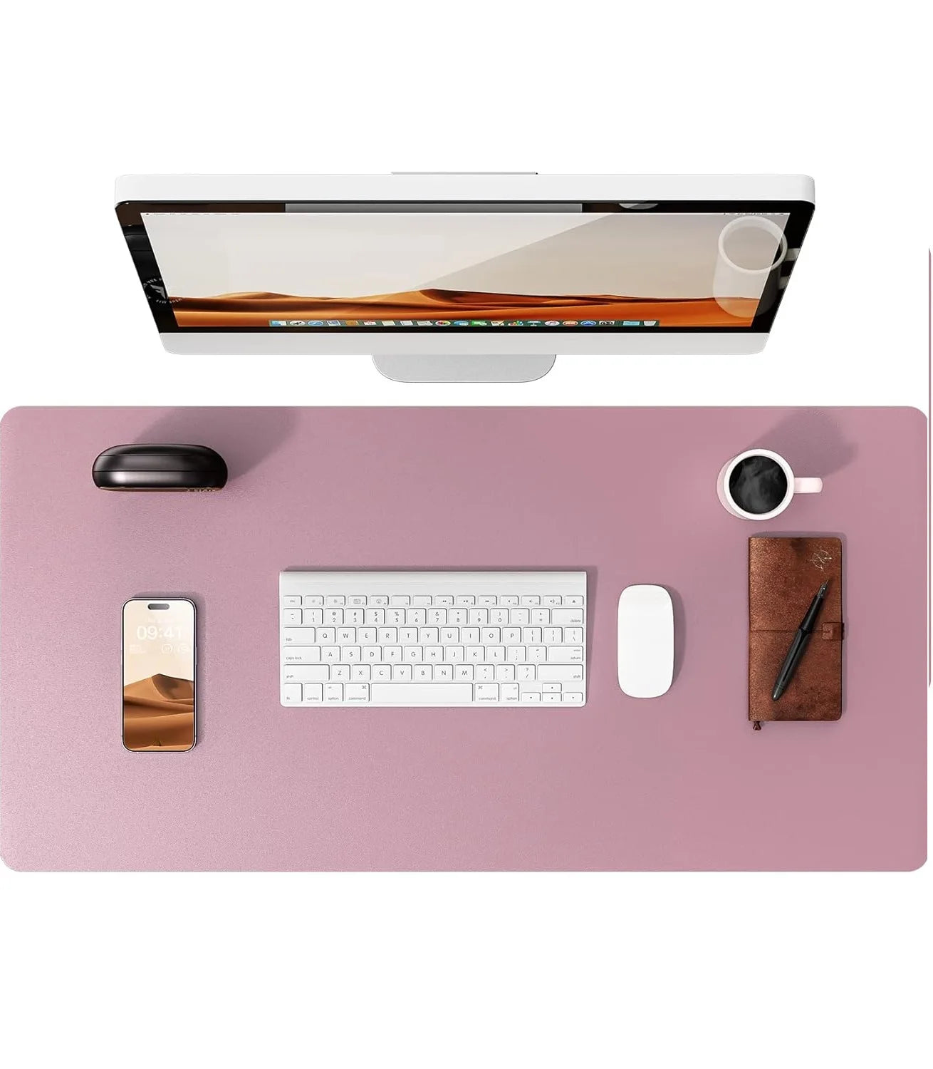 Large Colourful PU Leather Office Desk Mat