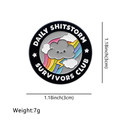 Daily Sh*tstorm Funny Enamel Pin