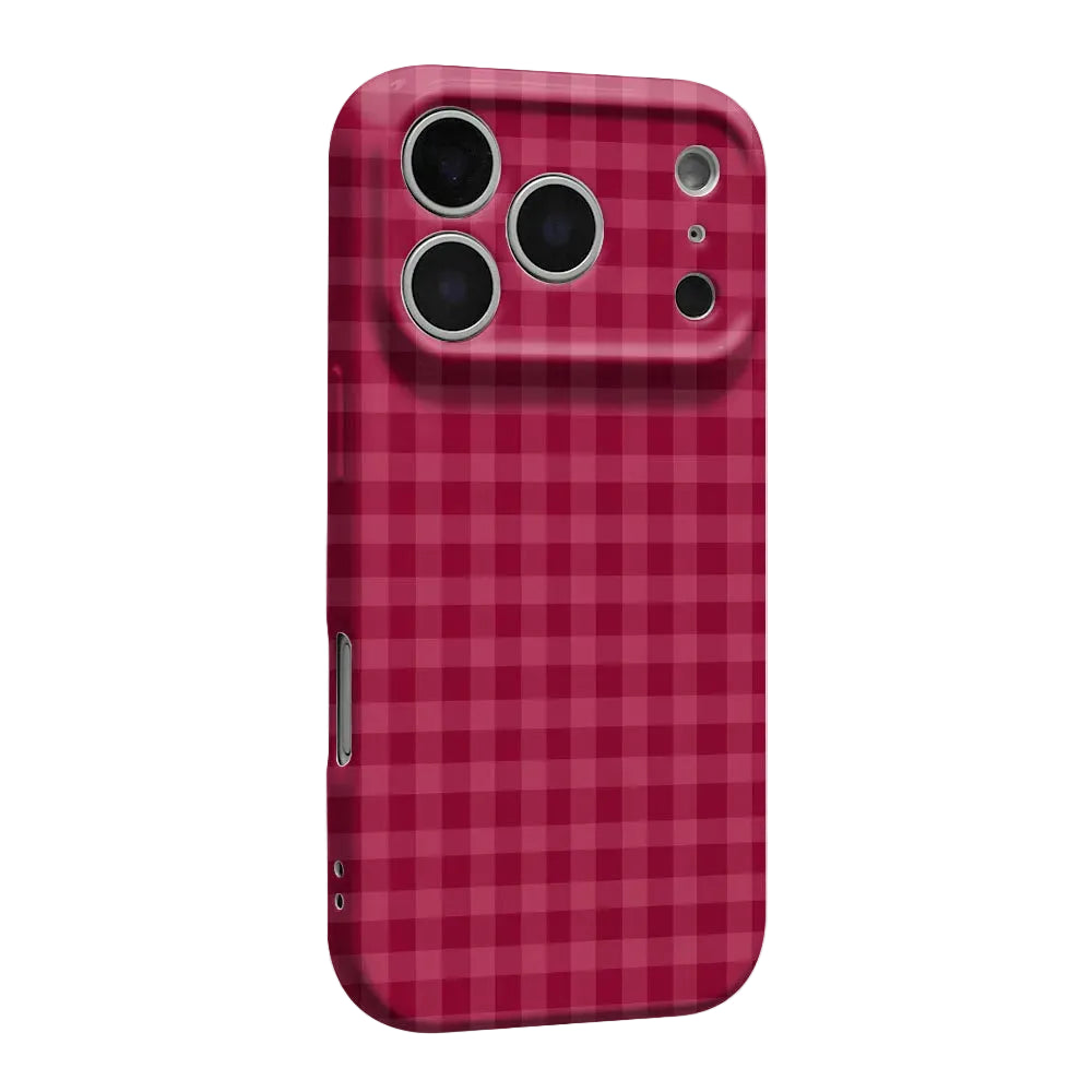 Retro Grid iPhone Case – Hard Shockproof Bumper Cover