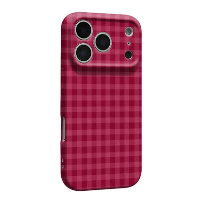 Retro Grid iPhone Case – Hard Shockproof Bumper Cover