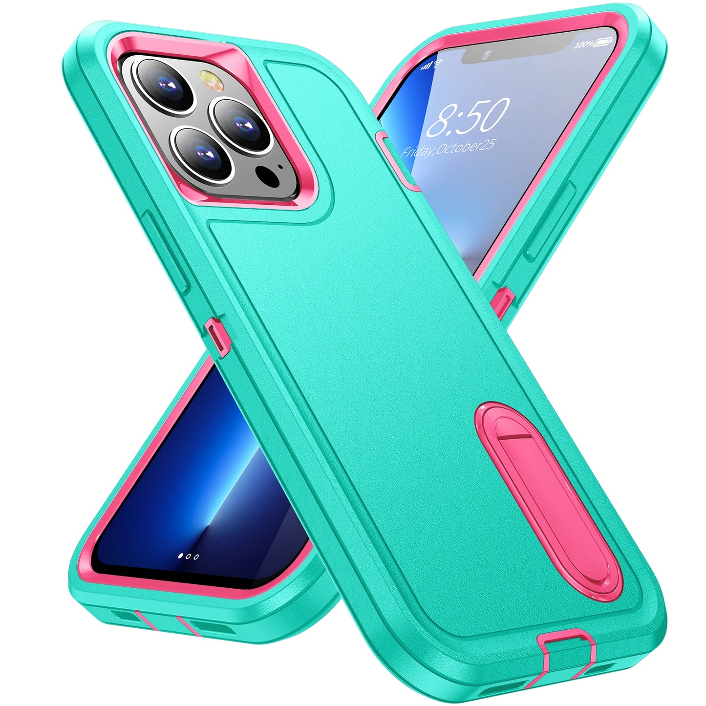 Defend Heavy Armour Shockproof iPhone Case - Cyan