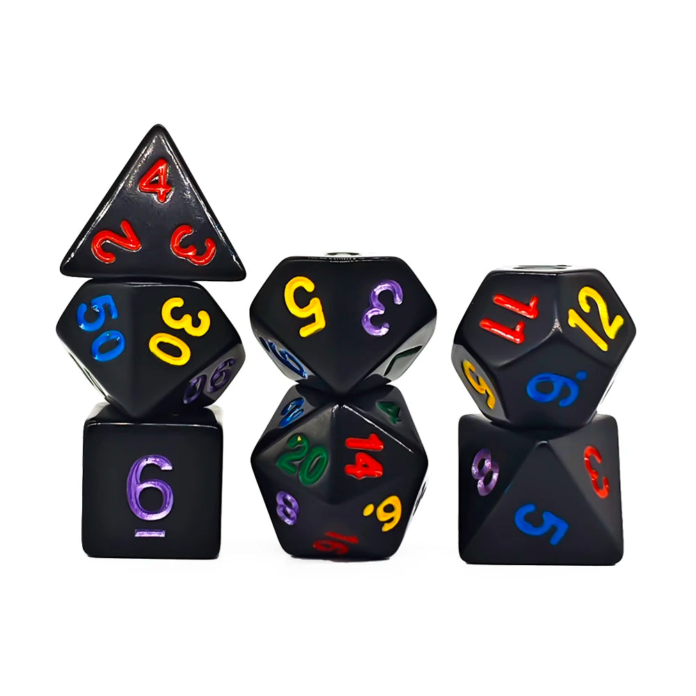Colourful Resin Dice Set – 26 Designs for D&D and RPGs