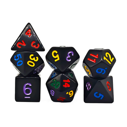 Colourful Resin Dice Set – 26 Designs for D&D and RPGs