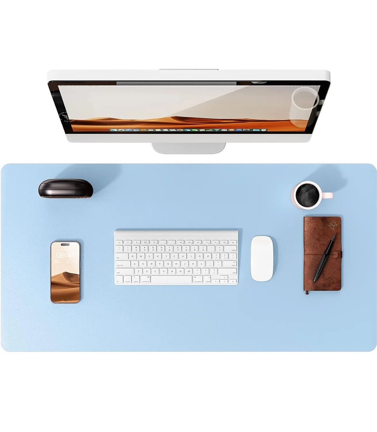 Large Colourful PU Leather Office Desk Mat