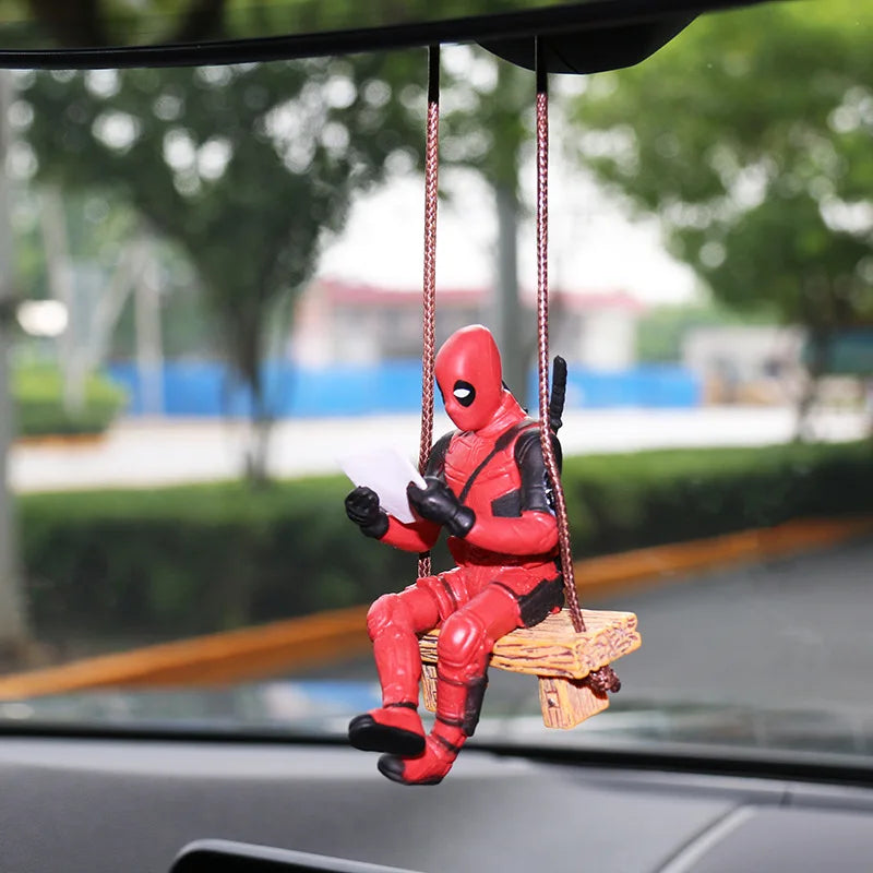 Deadpool Action Figure Car Mirror Accessory