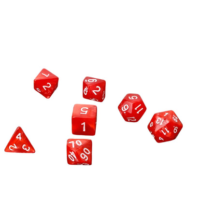 7 Piece Resin Dice Sets - Colourful