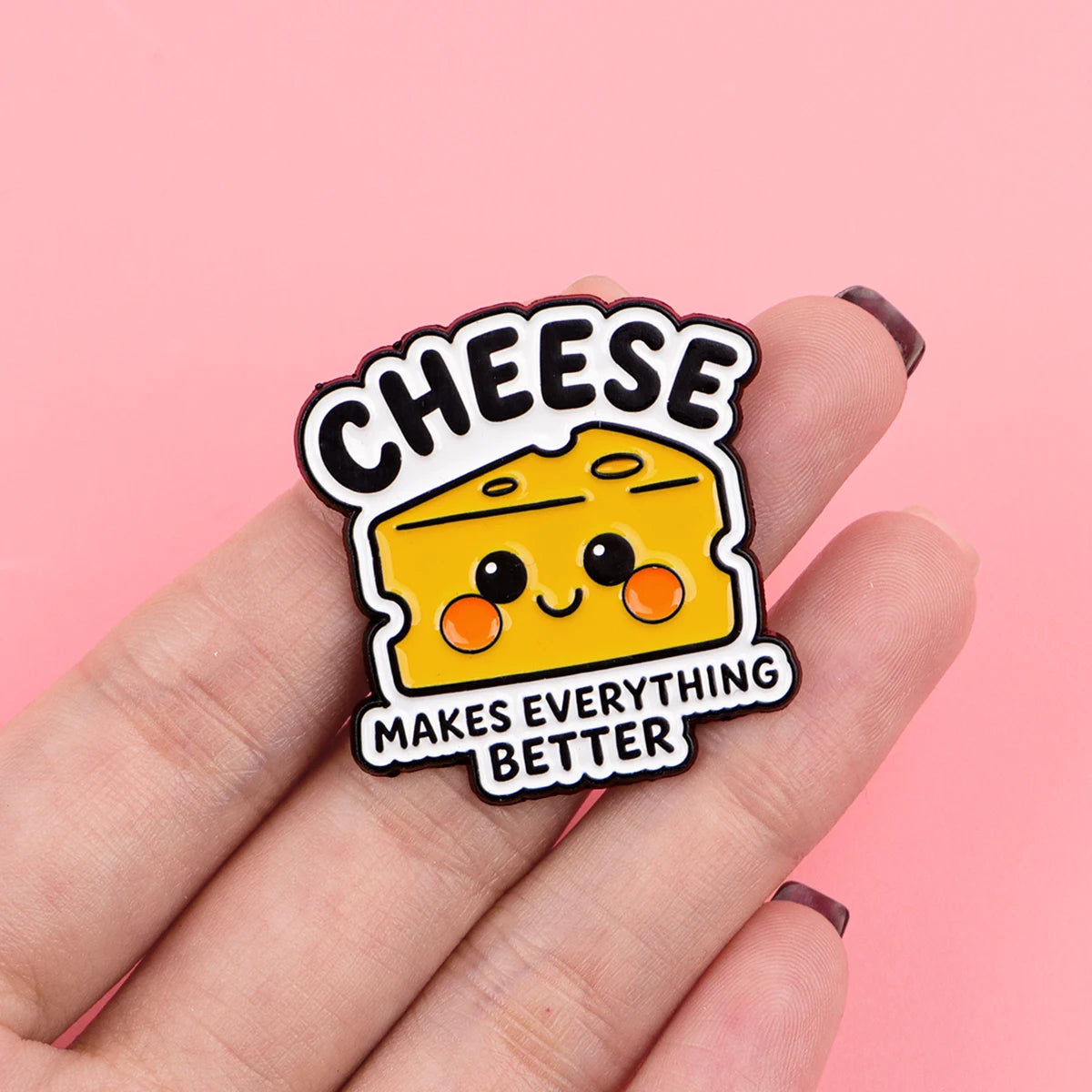 Cheese Fan Funny Enamel Pin
