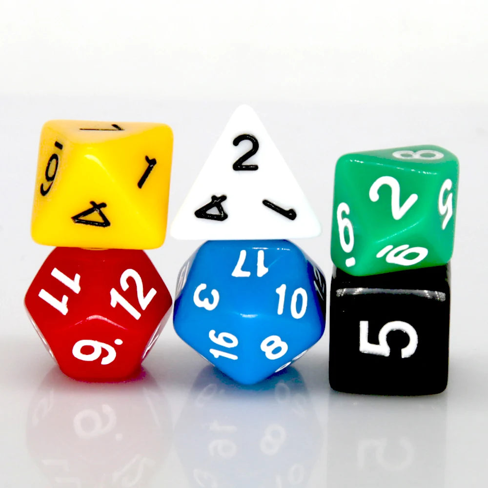 Colourful Resin Dice Set – 26 Designs for D&D and RPGs