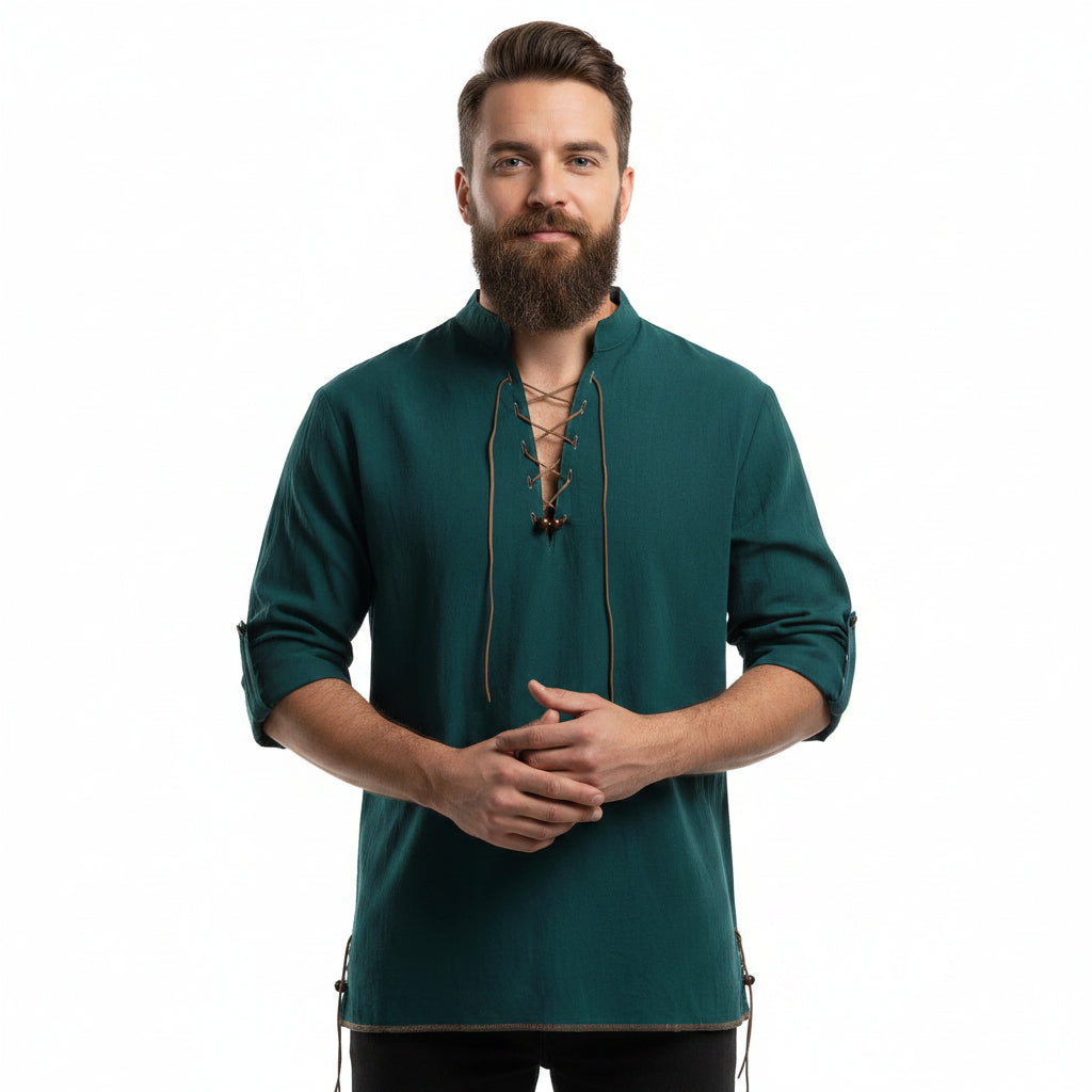 Medieval Men's Tie Front Shirt
