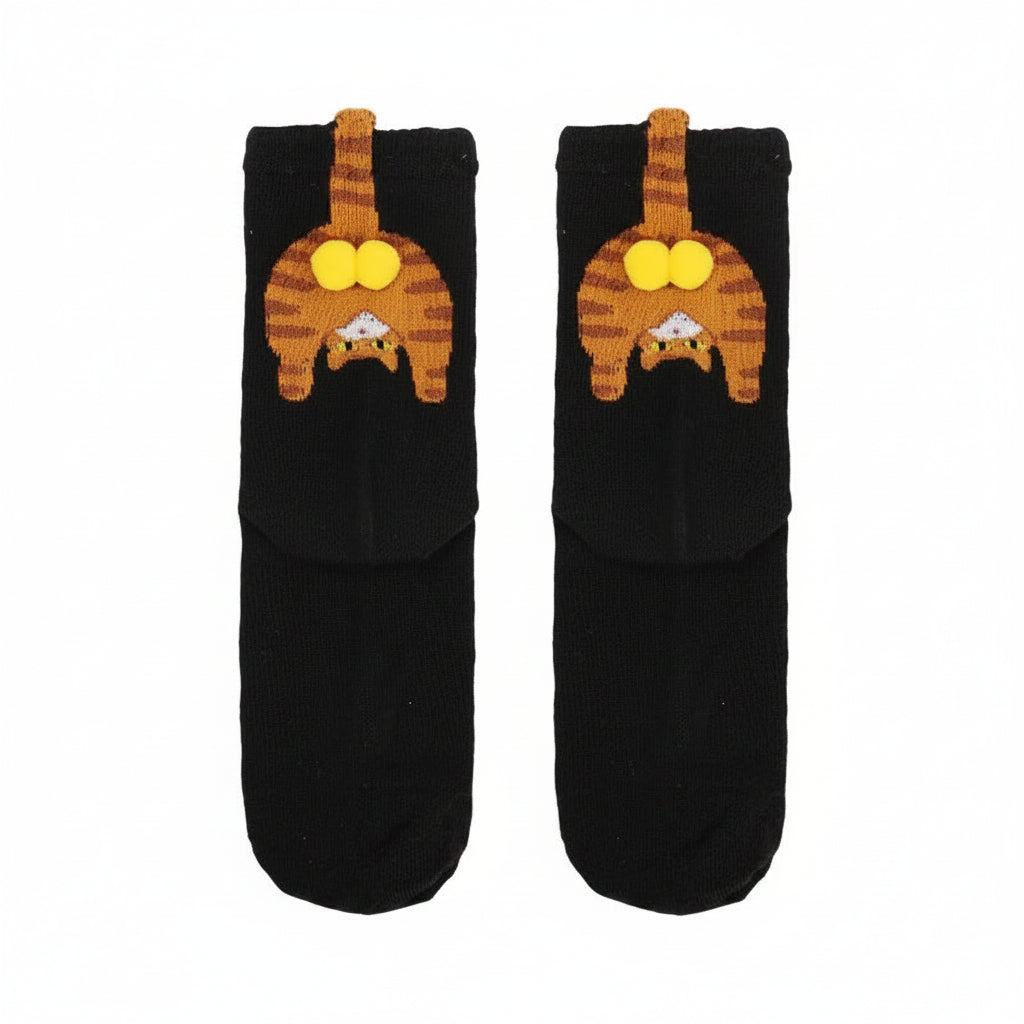 Cat Balls Funny Novelty Adult Socks