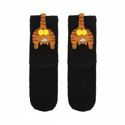 Cat Balls Funny Novelty Adult Socks