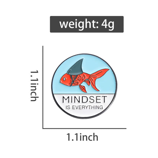 Mindset is Everything Inspirational Enamel Pin