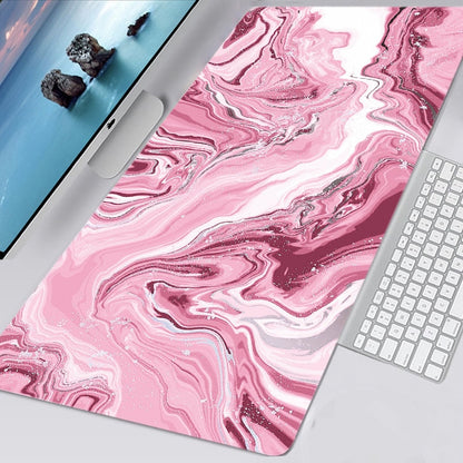 Colourful Marble Keyboard and Mouse Mats