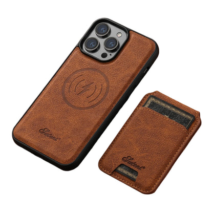 Faux Leather Magsafe iPhone Case & Wallet by Suteni - Tan