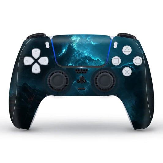 TECTINTER protective vinyl decal skin for PlayStation 5 controller blue clouds