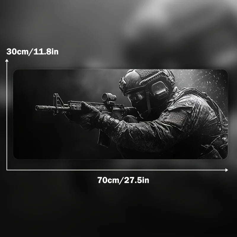 Tactical Soldier Computer Desk Mat