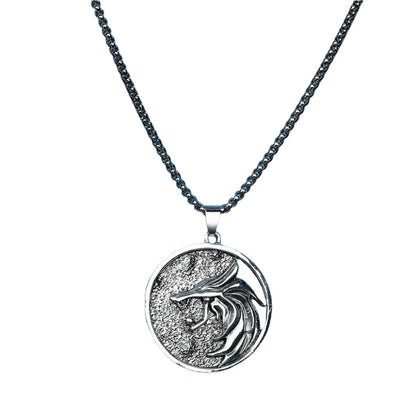 Men's Medallion Necklace Inspired by The Witcher