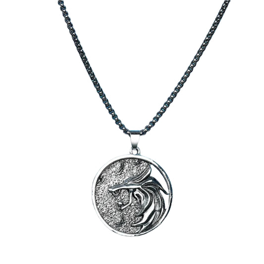 Men's Medallion Necklace Inspired by The Witcher