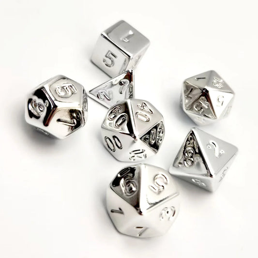 Shiny Electroplated 7pc Dice Set