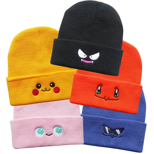 Adult Knit Beanie with Pokémon Faces