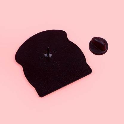 Burnt Out But Optimistic Funny Enamel Pin