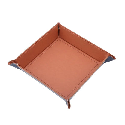 Folding Dice Tray – PU Leather & Velvet Rolling Tray