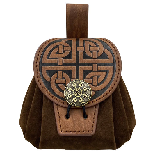 Medieval PU Leather Dice or Coin Bag
