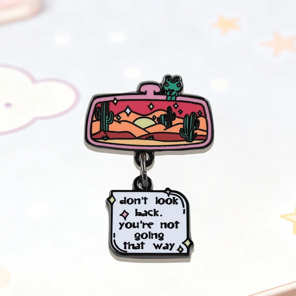 Don't Look Back Enamel Pin