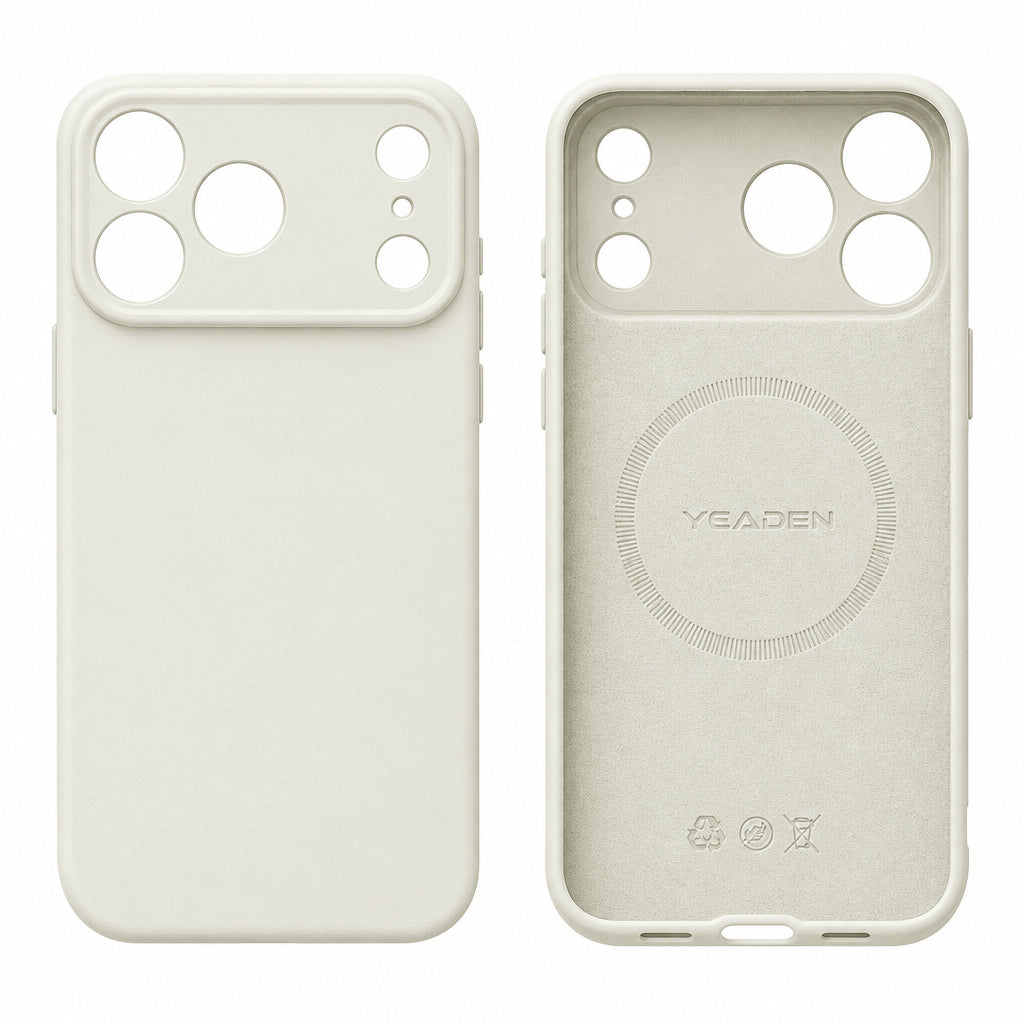 Beige liquid silicone case for iPhone