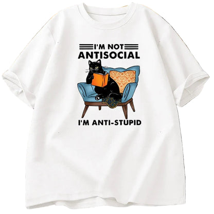 I'm Not Antisocial Funny Graphic Men's Tee