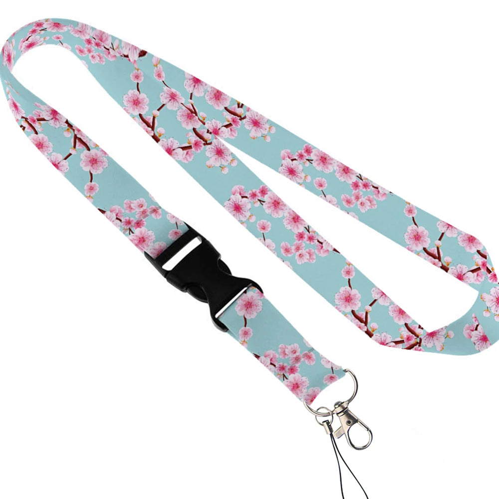 Beautiful Floral Work or School Lanyards
