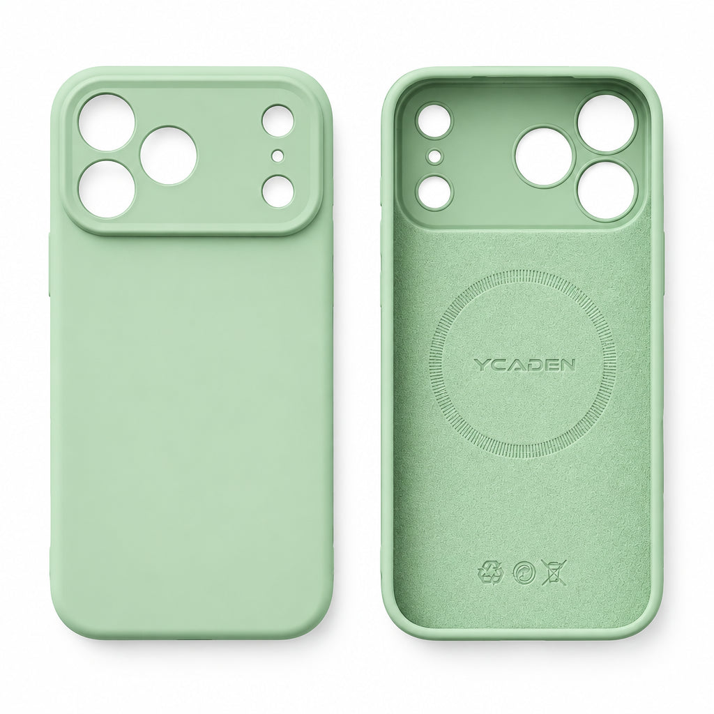 Light Green liquid silicone case for iPhone